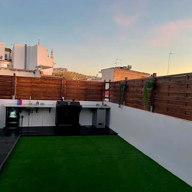 Voltfri terraza con cocina